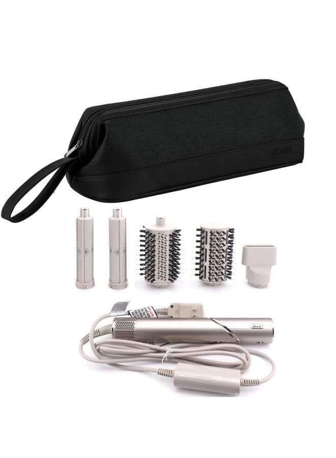 1pcs Hair Style Tools Case, compatiable with Dyson Airwrap/Shark Flex Style Home Storage for Hair Dryer Brush Hair Straightener, Mutifunction Cosmetic Makeup Bag (Black)