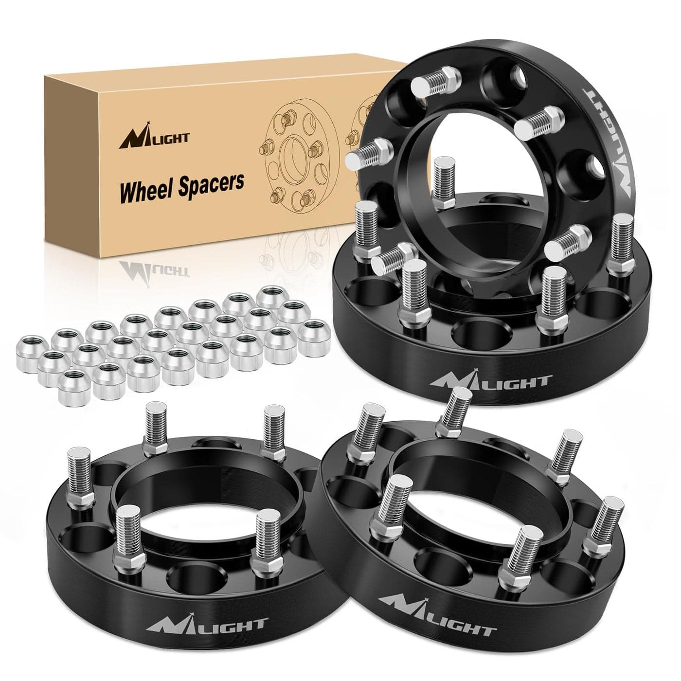 Nilight 6x55 Wheel SpacersHub Bore 106mm Hub Centric Wheel Spacers Fit for 19952023 Toyota Tacoma 4Runner FJ Cruiser Tundra Fortuner Sequoia 2013 2014 2015 2016 2017 2018 2019 2020 2021 2022 2023
