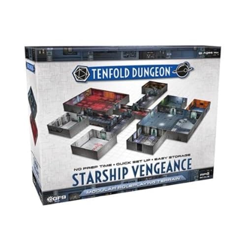 Gale Force Nine Tenfold Dungeon Starship Vengeance Modular Roleplaying Terrain Set with Quick Setup and 1 x 1Inch Scale
