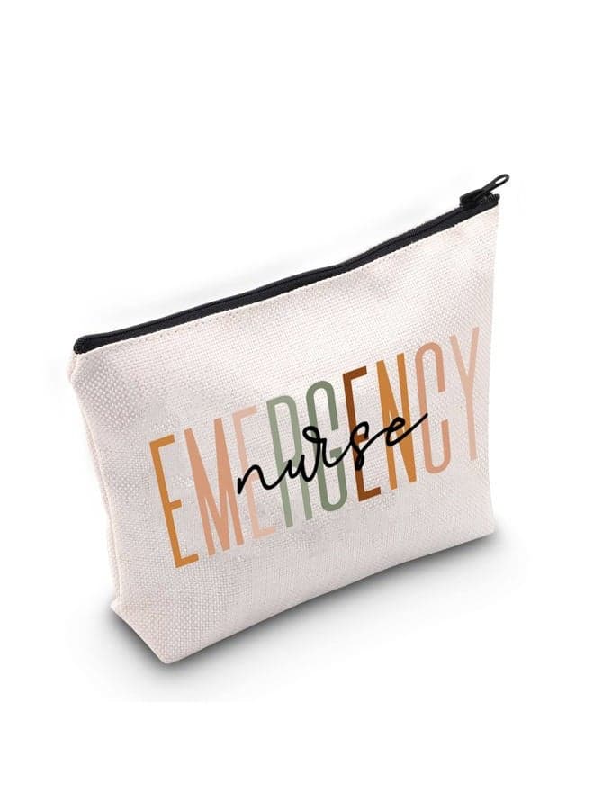 Emergency Nurse Makeup Bag ED ER Nurse Gift Emergency Room Gift New Nurse Gift Nursing School Graduate Gifts Future Nurse gift, Off White, Emergency Nurse