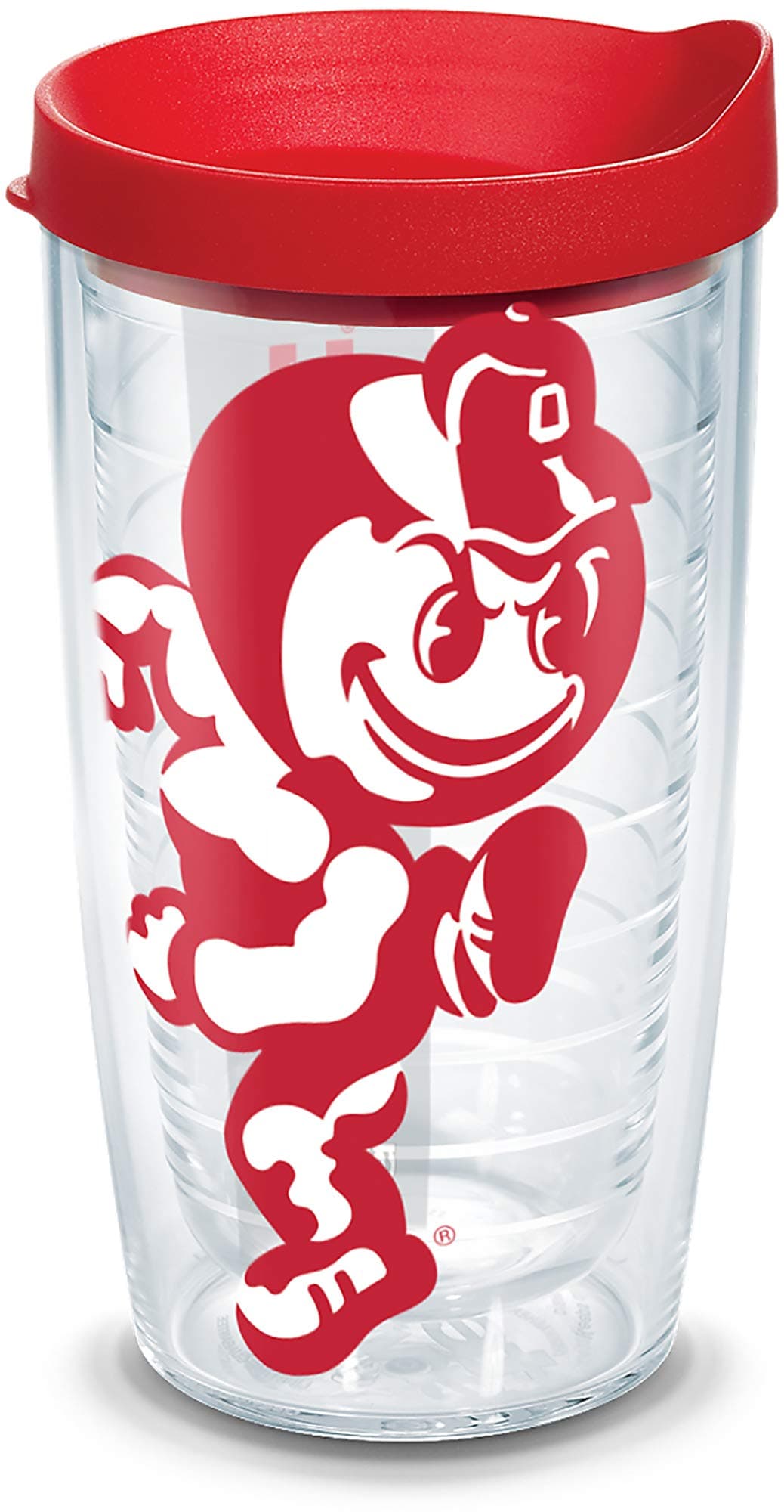 Tervis Ohio State Buckeyes Mascot Colossal Tumbler with Wrap and Red Lid 16oz Clear