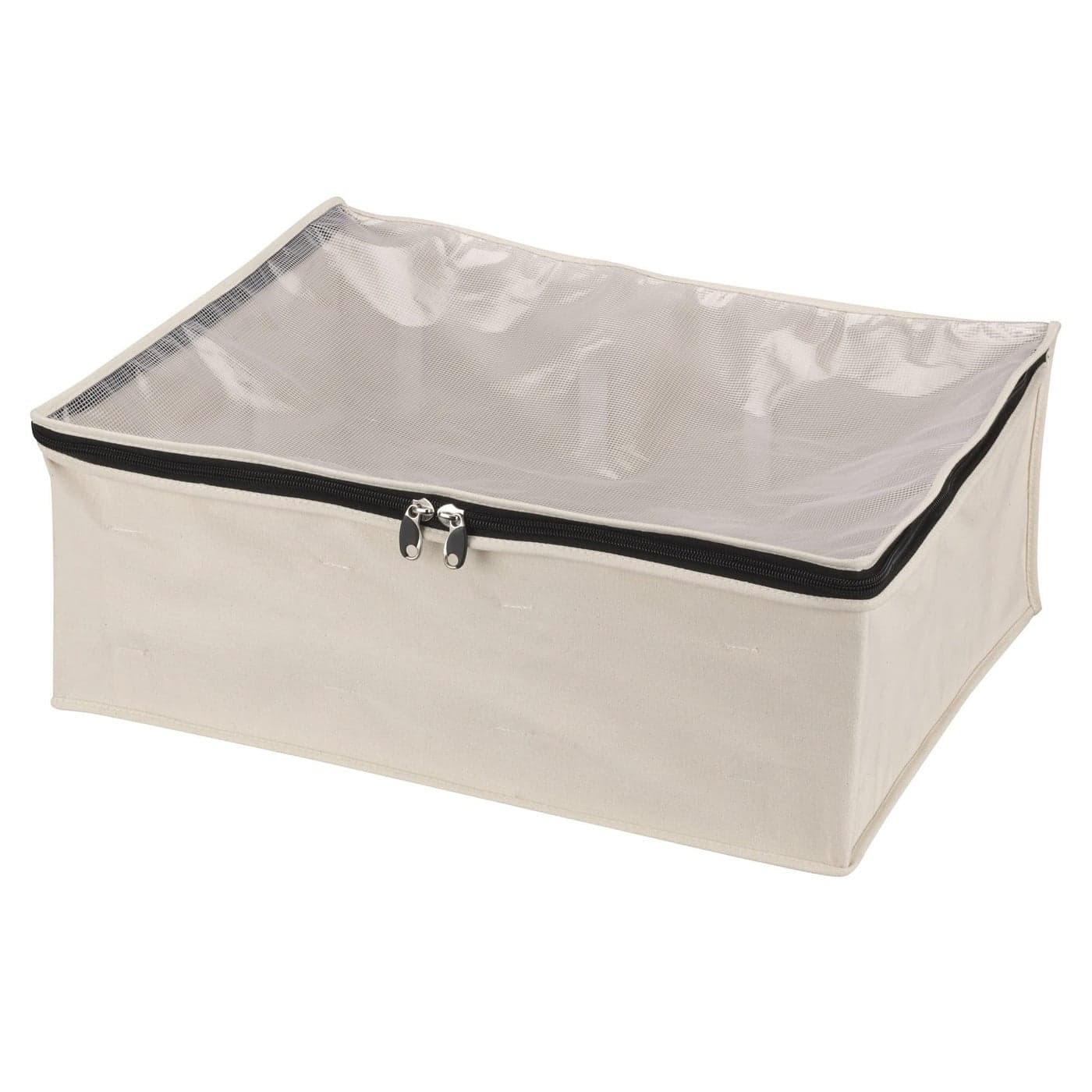 Household Essentials 33641 Cotton Canvas Blanket Storage Bags Natural OffWhite
