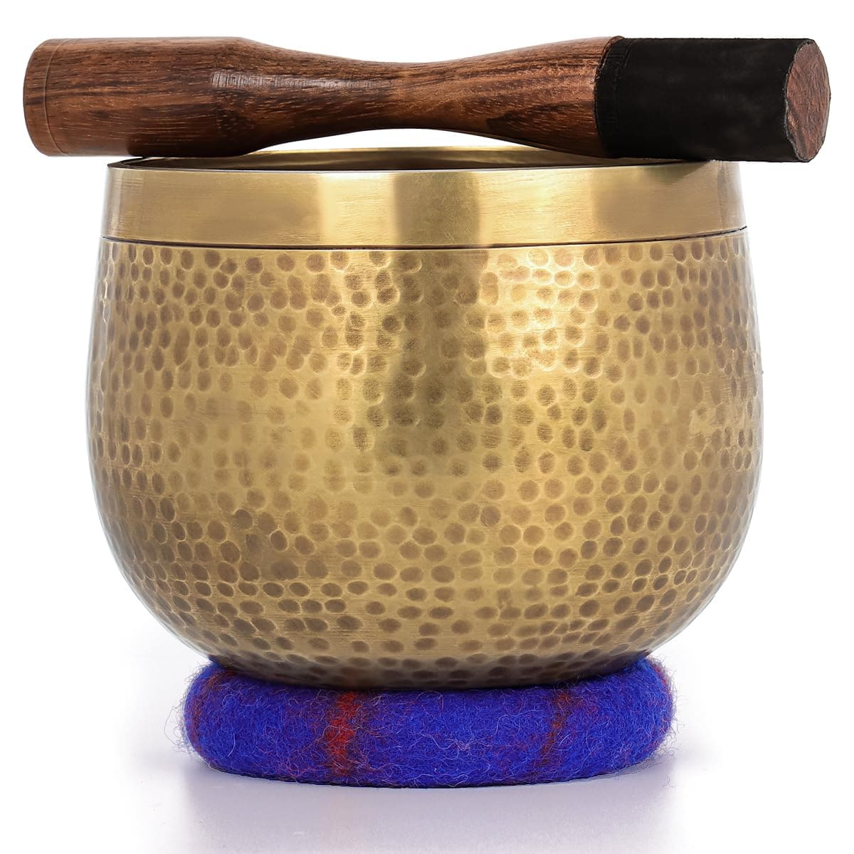 Relaehih Tibetan Singing Bowls Set-Hand-hammered in Nepal Sound Bowl for Meditation, Yoga, Chakra, Meditation Accessories, Unique Gifts for Women, Men (Blue, 5 inch)