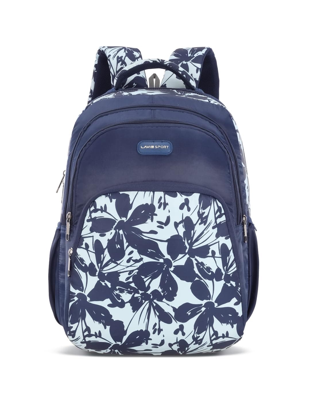 Lavie Sport Skylar 35L Navy Backpack | Fits Upto 15 Inch Laptop | Organizer & Bottle Holder |Rain Cover | Gift for Men, Women, Boys, Girls | Laptop Sleeve for School & College