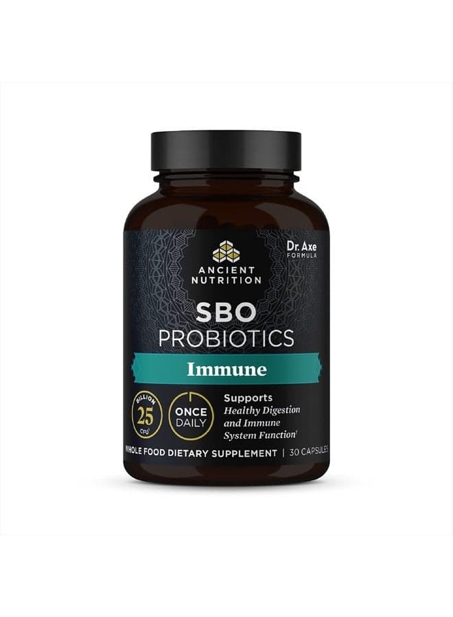 Probiotics for Immune Support, SBO Once Daily Probiotics with Vitamin C and Vitamin D, 30Ct for Healthy Digestion and Immune System Function Support, 25 Billion CFUs*