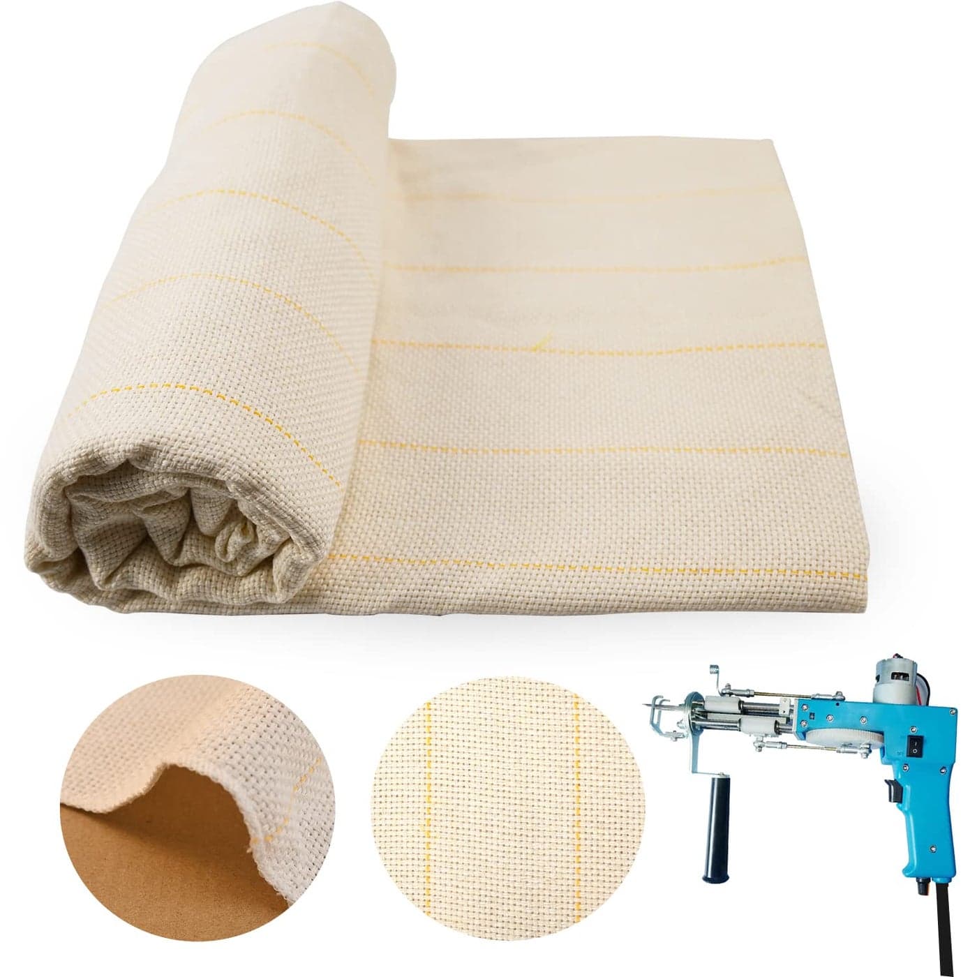 83 x 79 Upgraded Tufting Cloth with Overlocking Edges and Marked Lines Large Monks Cloth for Tufting Gun Punch Needle Tufting Fabric for Crafts Punch Needle Projects