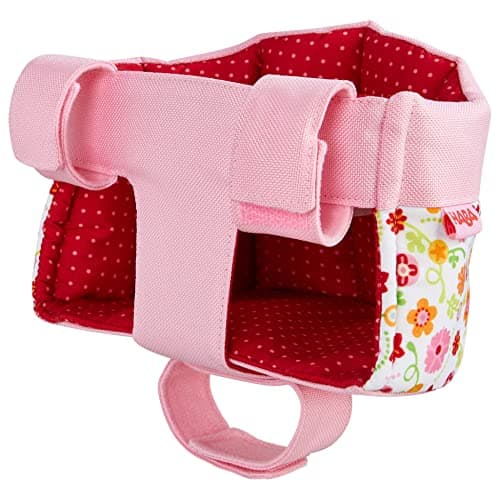 HABA Soft Doll Bike Seat – Baby Doll Accessories for Toddler and Seat Attachment for Scooters, Trikes & Bikes for Toddlers 18+ Months, Fits Most Plush Toys Up to 15”