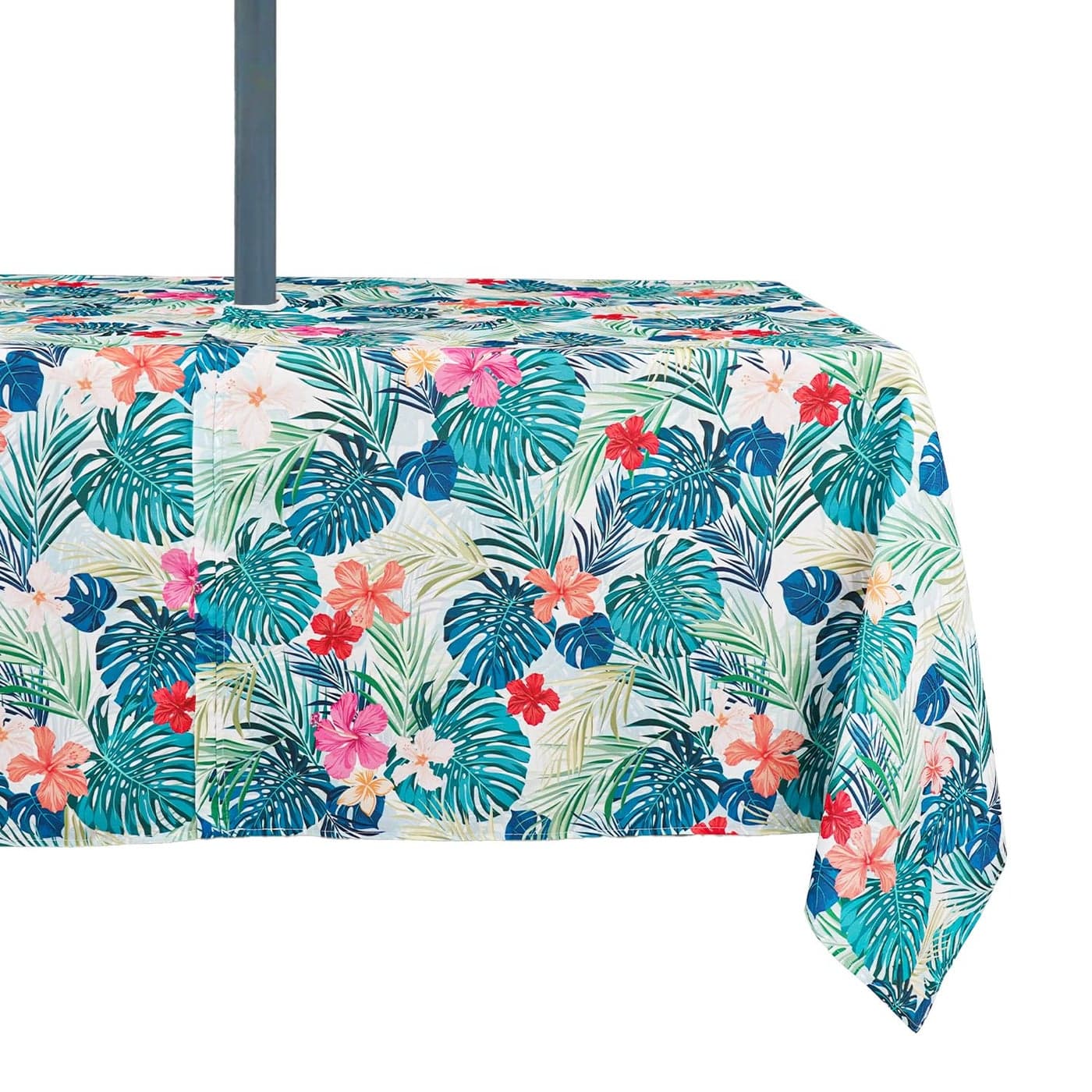 Rodvnyh Outdoor Tablecloth with Umbrella Hole Umbrella Tablecloth Patio Tablecloths with Zipper for Courtyards Terraces and Beaches 60 x 84 in