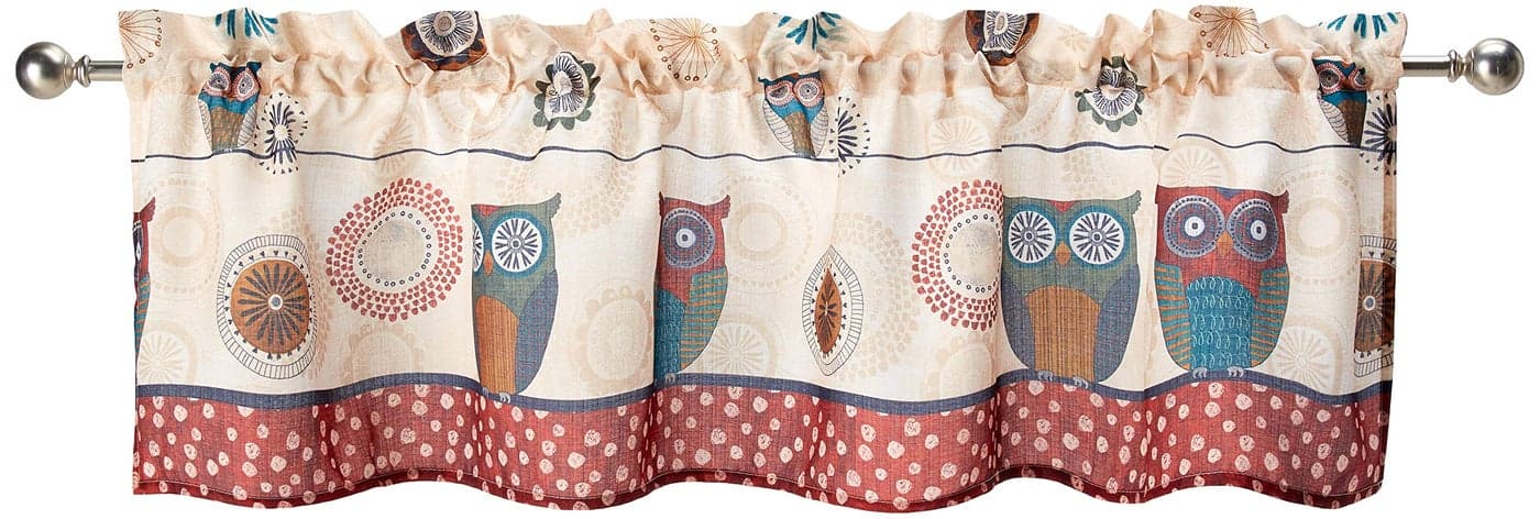 SKL Home by Saturday Knight Ltd Spice Owl Valance Multi 58 inches x 13 inches