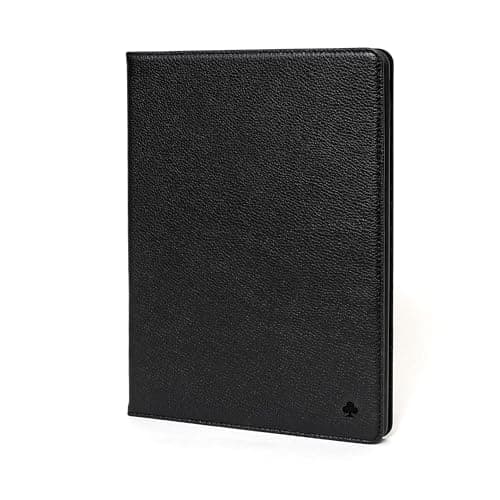 Porter Riley Leather Case Compatible with iPad Air 13 M4 2026 M3 2025 M2 2024 Premium Genuine Leather StandCoverFlip Case Pure Black