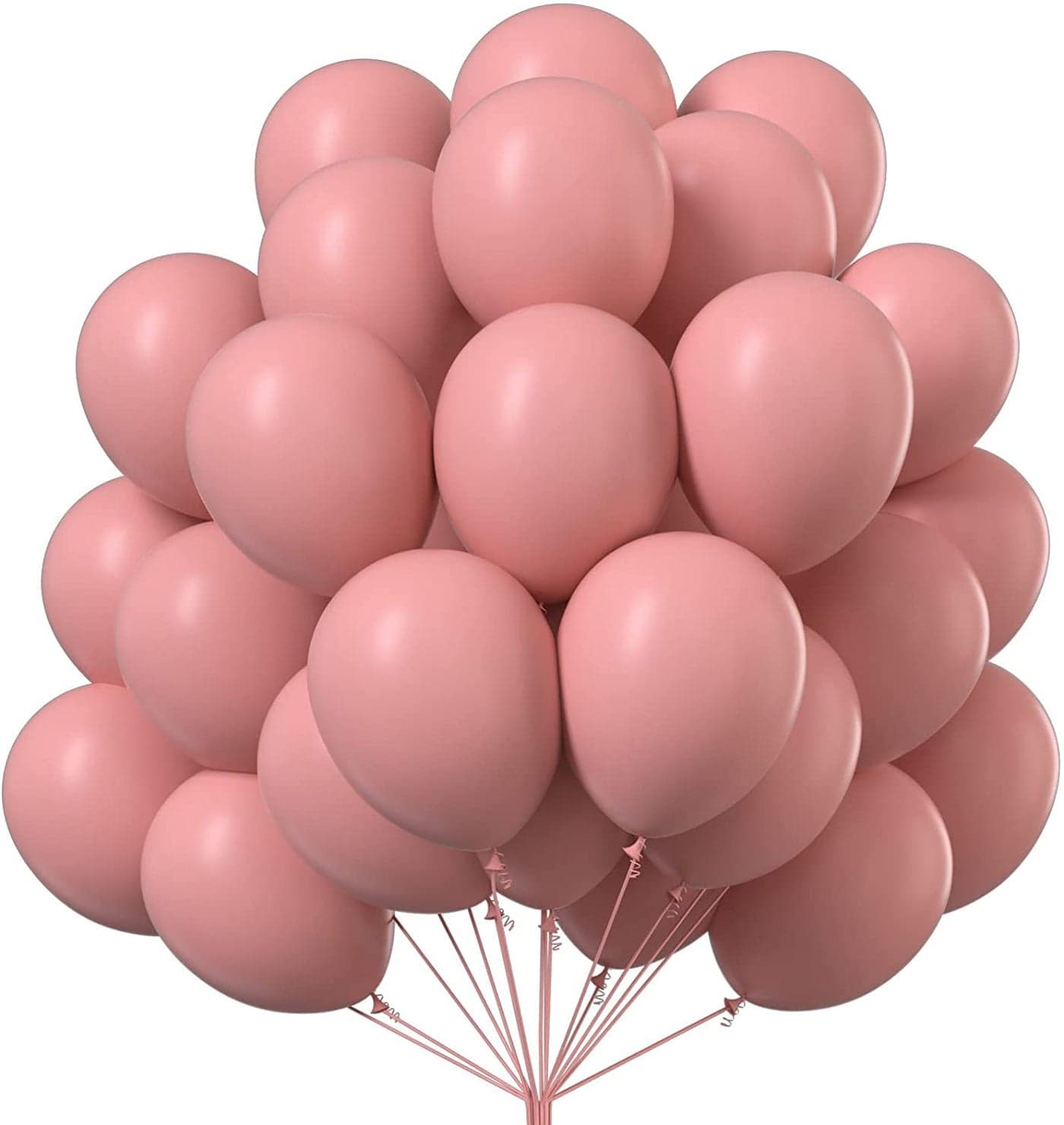 Wp Wanna Party Blush Pink Vintage Balloons 10 Inch - 100Pcs| Dusty Pink Latex | Retro Pink Party | Baby Shower Or Bridal Shower