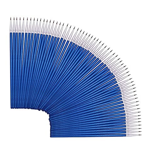 60 Pack Artists' Pointed Round Brush,Synthetic Bristles Painting,Detail Paint Brush,Nail Brushes for Miniature or Details Painting,Coloring,Drawing by Acrylic, Oil,Ink and Watercolor (S(#0))
