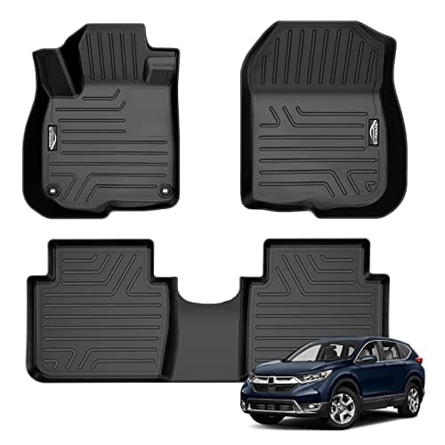 GORWARE Floor Mats for CRV, 3D Floor Liner Compatible with CR-V 2022 2021 2020 2019 2018 2017, Front and Rear Row Floor Liners for CRV 2017-2022 with All Weather Performance, 3 Pcs Car Floor Mat