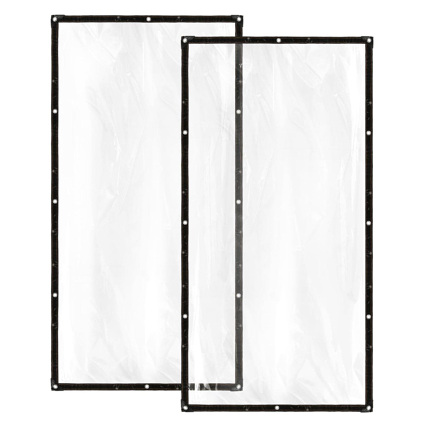 Cosmos 2 Pcs Clear Tarp Cover Heavy Duty Transparent Plastic Tarpaulin Rain Tarp with Grommets for Garden Greenhouse Plant Cover Balcony Patio Outdoor Camping Waterproof Tear Resistant 78 x 39 in