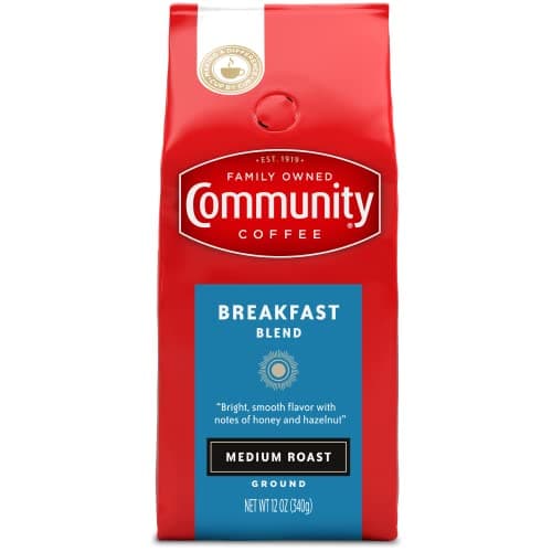 Community Coffee Breakfast Blend Ground Coffee Medium Roast 12 Ounce Bag Pack of 1