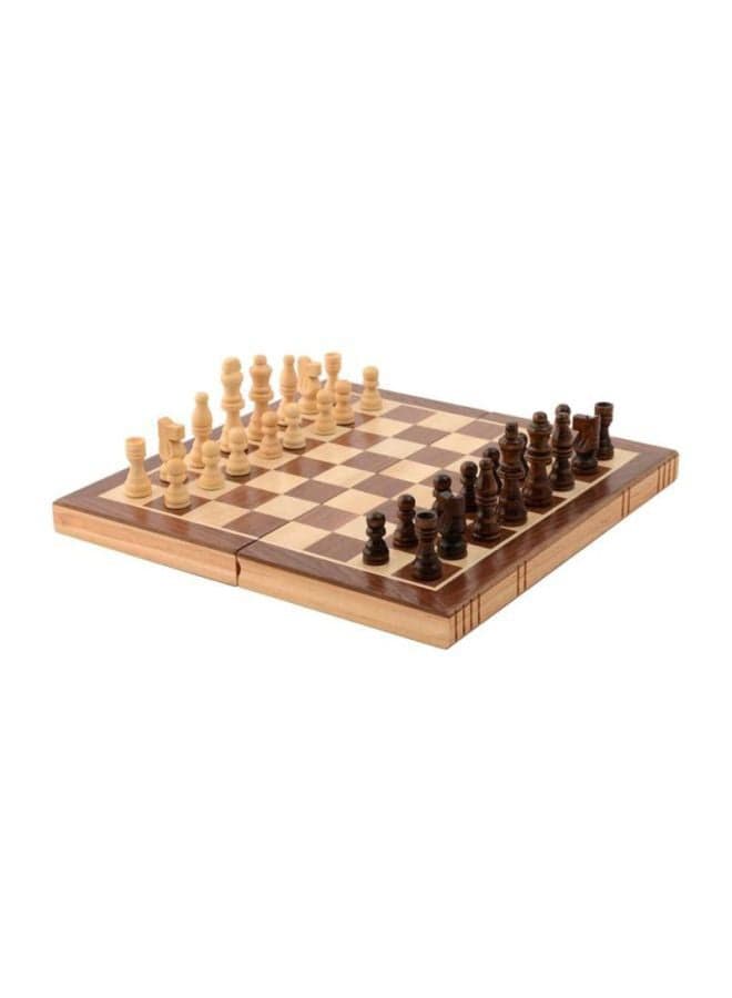 Folding Wooden Chess Set With Magnet Closure