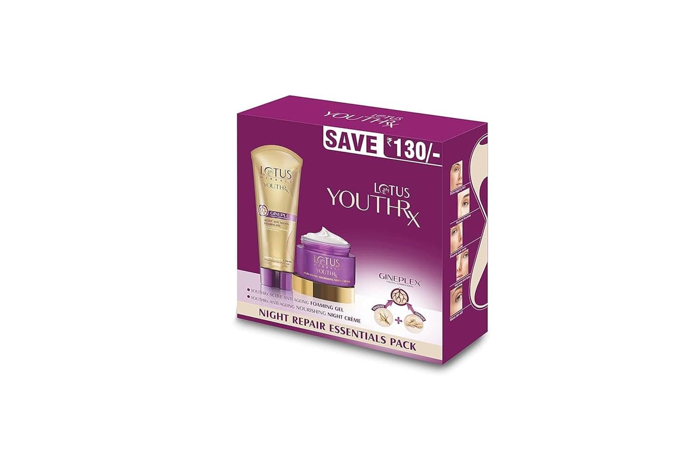 Lotus Herbals Cream YOUTHRX Night Repair Essentials Pack 100g
