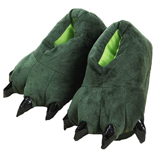 YUNZLAN Unisex Monster Feet Slippers Soft Dino Slippers Animal Claw Paw Shoes for Men Women Boy Girl Home Halloween Party Cosplay Costume Footwear