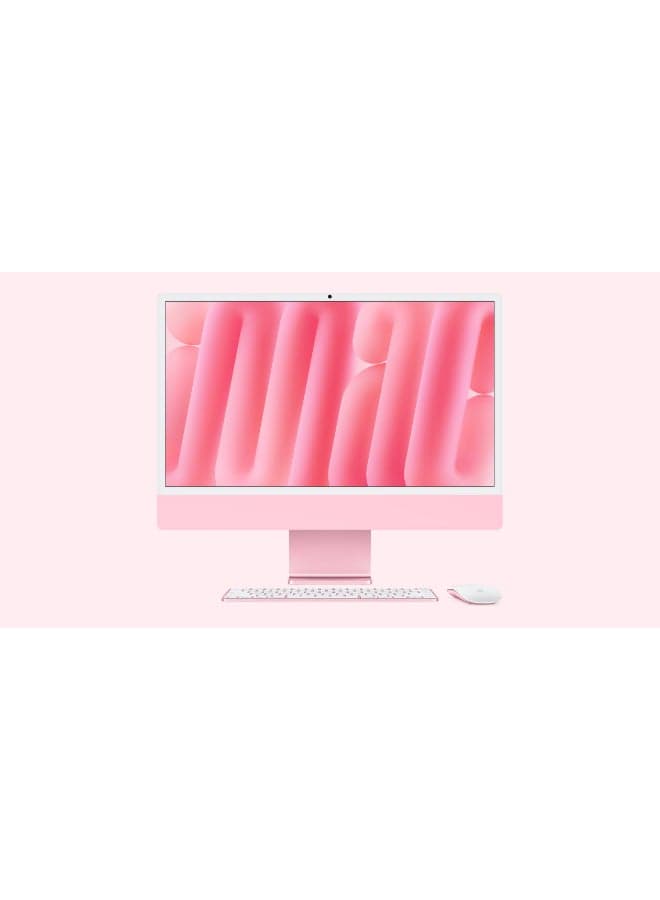 24-inch iMac with Retina 4.5K Display, M4 Chip 10-Core CPU 10-Core GPU Processor/16GB RAM/512GB SSD/macOS English/Arabic Pink