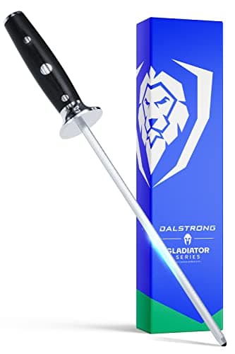 Dalstrong Honing Rod - 10 inch - Gladiator Series Elite - HC Stainless Steel - G10 Garolite Handle - Kitchen Knife Sharpener Chef Knife Polish Gift- Professional Honing Steel- NSF Certified