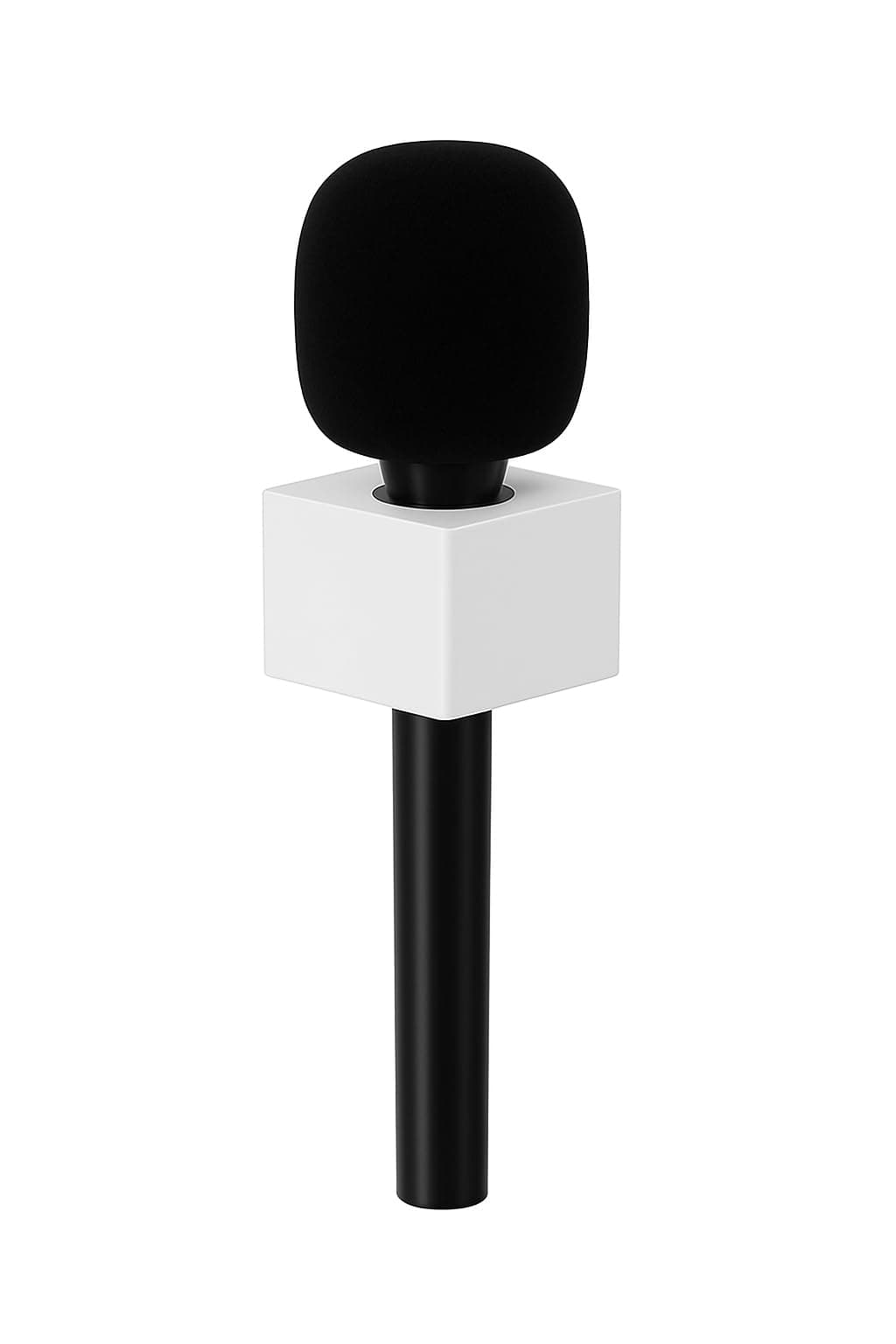YUGAM Interview PRO Handheld Adapter with Mic, Compatible with R.O.D.E, DJI & Other Wireless Microphones – Foam Windshield Included (Mic Handle with Flag Station)