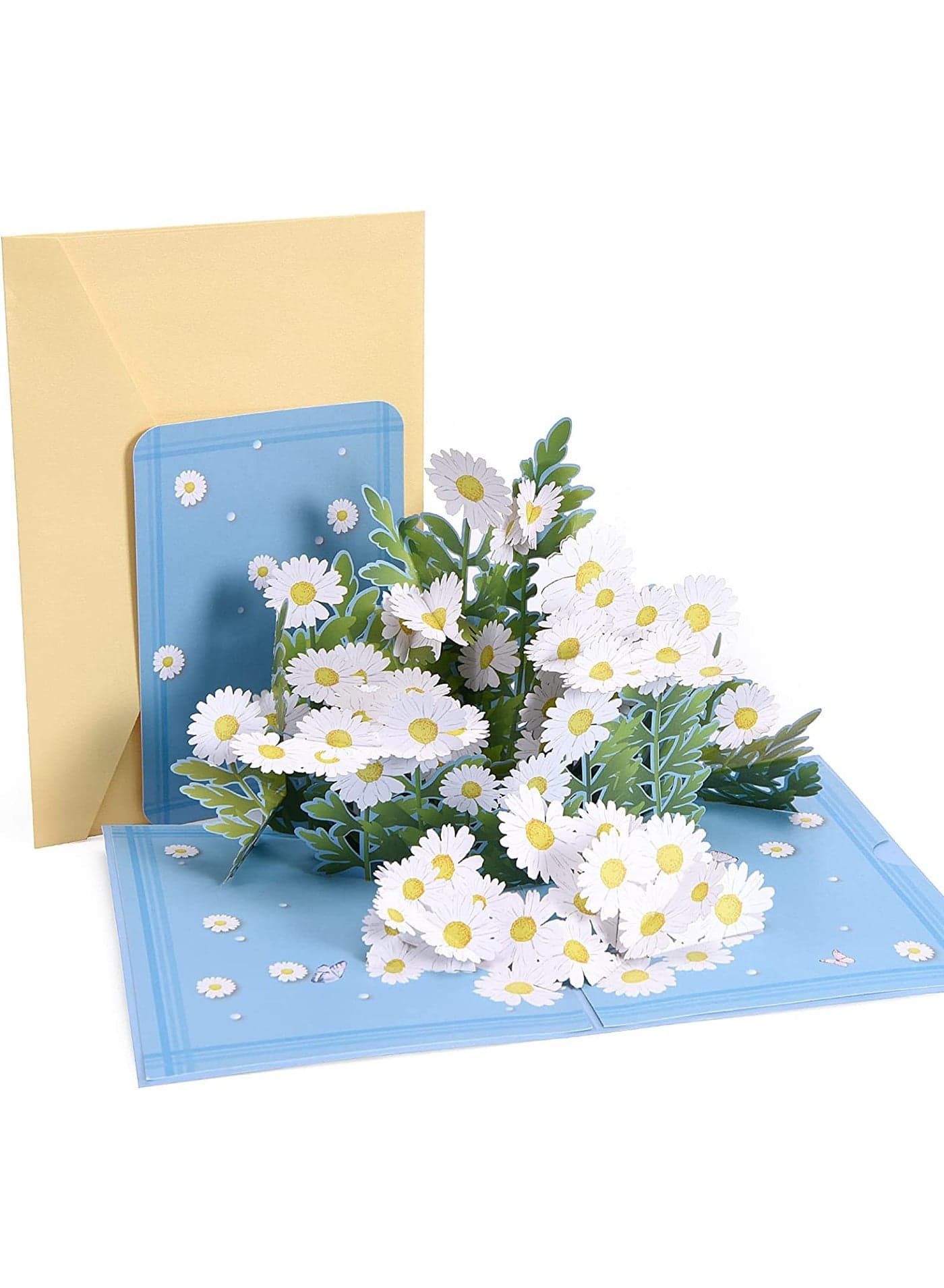 Pop Up 3D Birthday Card Spring Flower Daisies Greeting Card for Mom Wife Grandma Sister Girlfriend Daughter Mothers Day