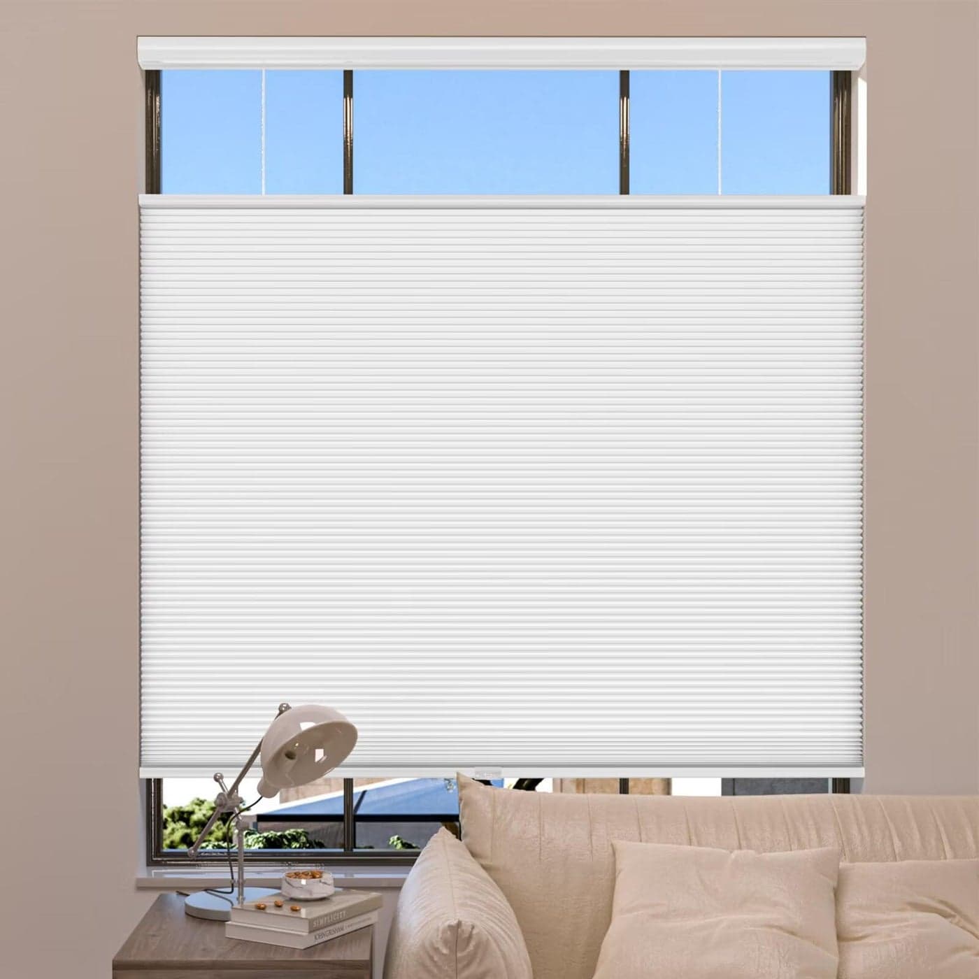 MYshade Top Down Bottom Up Shade Cordless Cellular Shades Blackout Blinds for Indoor Windows Room Darkening Window Blinds Shades Easy to Install 32 W X 72 H White