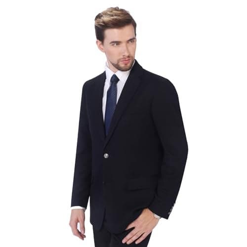 P&L Men's Modern Fit Two-Button Blazer Suit Separate Jacket Navy,52 Regular