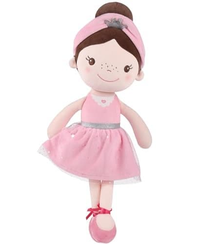 GAGAKU Soft Baby Doll Toys 16 for Girls My First Baby Rag Dolls for 1 Year Old Girl Birthday Gift Plush Doll Toys Machine Washable Baby Doll for Toddler Kids Infants Ballet Girl