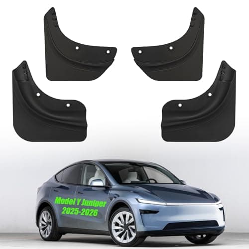 Mud Flaps for Tesla Model Y Juniper 20252026 Tesla Model Y Juniper Exterior Accessories 2025 TPE NoDrill Splash Guards AllWeather Protection Mud Flaps for Model Y Juniper