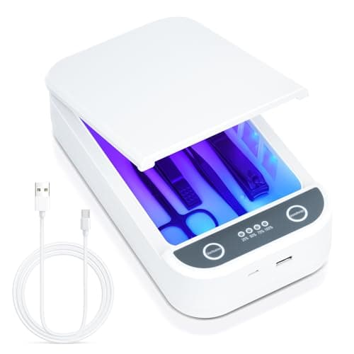 LXIANGN Nail Tool Sterilizer with Blue LightPortable USB Sterilizer For Nail Tools Nail Cleaning Box Beauty Tool Cleaner Machine for for Nail Salon Tweezers Jewelry Phone Manicure Tools Cleaning