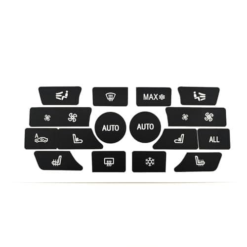 AtticZone AC Button Stickers Dash Panel Control Repair Decals Compatible with BMW 7 Series 20092014 6 Series 20112019