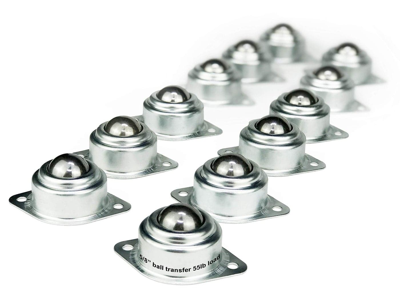 58 Roller Ball Transfer Bearings 660 Lbs Total Load Capacity Set of 12