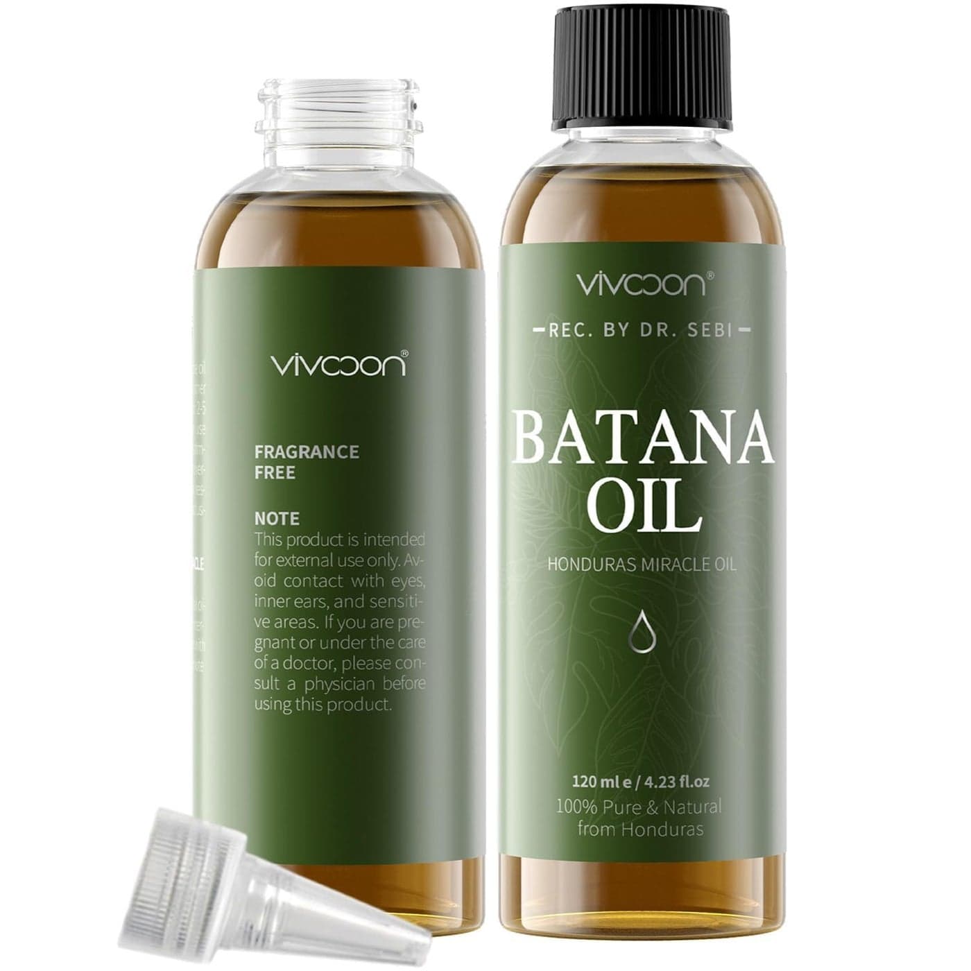 Vivccon Batana Oil for Hair Growth100 Pure Natural Raw Batana Oil Dr Sebi Organic from HondurasCare for Hair ThicknessScalpSkin423 fl oz1 Bottle with 2 Caps