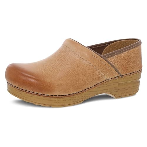 Dansko Women’s Professional Slip-On Clogs –Rocker Sole and Arch Support for Comfort-Ideal for Nursing, Food Service, Healthcare Honey Distressed 7.5-8 M US