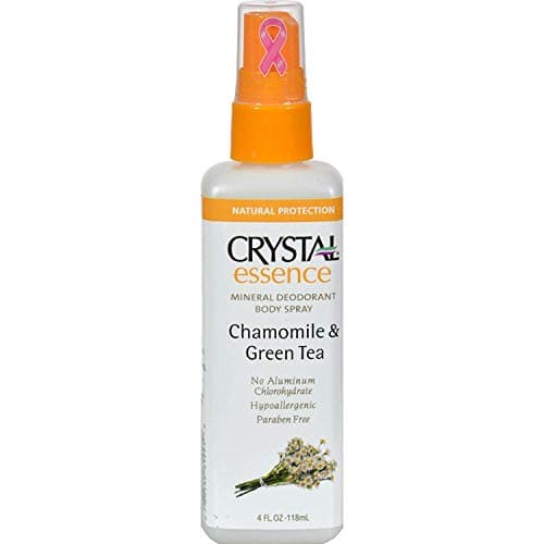 Crystal Essence Mineral Deodorant Spray Chamomile Green Tea 4 oz Pack of 2