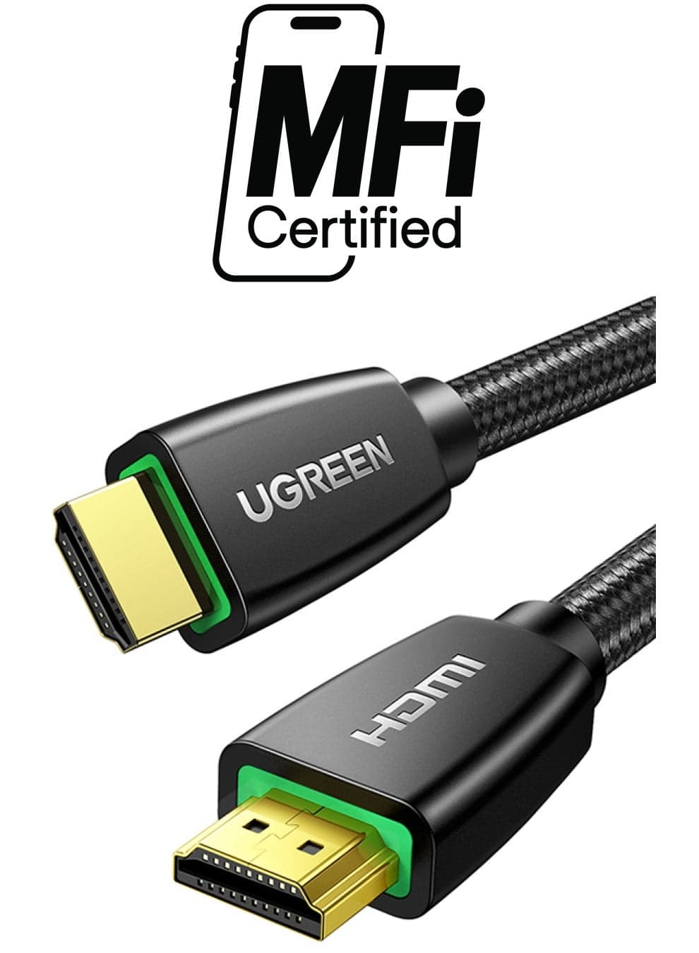 HDMI Cable 4K 5M HDMI 2.0 10.2Gbps High-Speed 4K@60Hz HDMI To HDMI Video Wire Ultra HD 3D 4K HDMI Cord Braided Compatible With MacBook Pro UHD TV Nintendo Switch Xbox PlayStation PS5/4 PC Laptop-5M Black