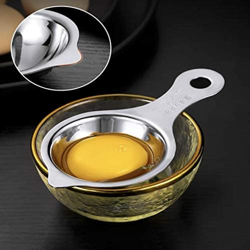 TOMATUS 1 PCS 304 Stainless Steel Egg Separator, Egg White Yolk Filter Separator, Egg Sieve,Egg Strainer Spoon Filter Egg Divider Kitchen Baking Tools.