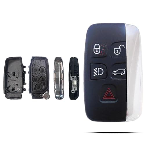 SUPALAND Key Fob Shell Case Replacement Fits for Land Rover Range Rover Sport Evoque LR4 LR2 Jaguar XJ XF XK F-Type F-PACE XE 2012 2013 2014 2015 2016 2017 2018 Keyless Entry Remote Control 5 Button