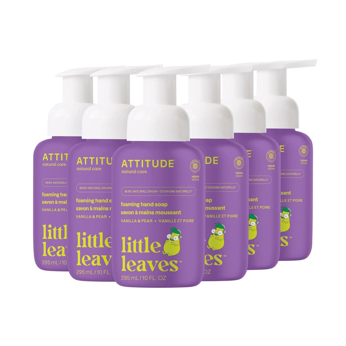 ATTITUDE Foaming Hand Soap for Kids EWG Verified Dermatologically Tested Plant and MineralBased Ingredients Vegan Vanilla Pear 10 Fl Oz Pack of 6