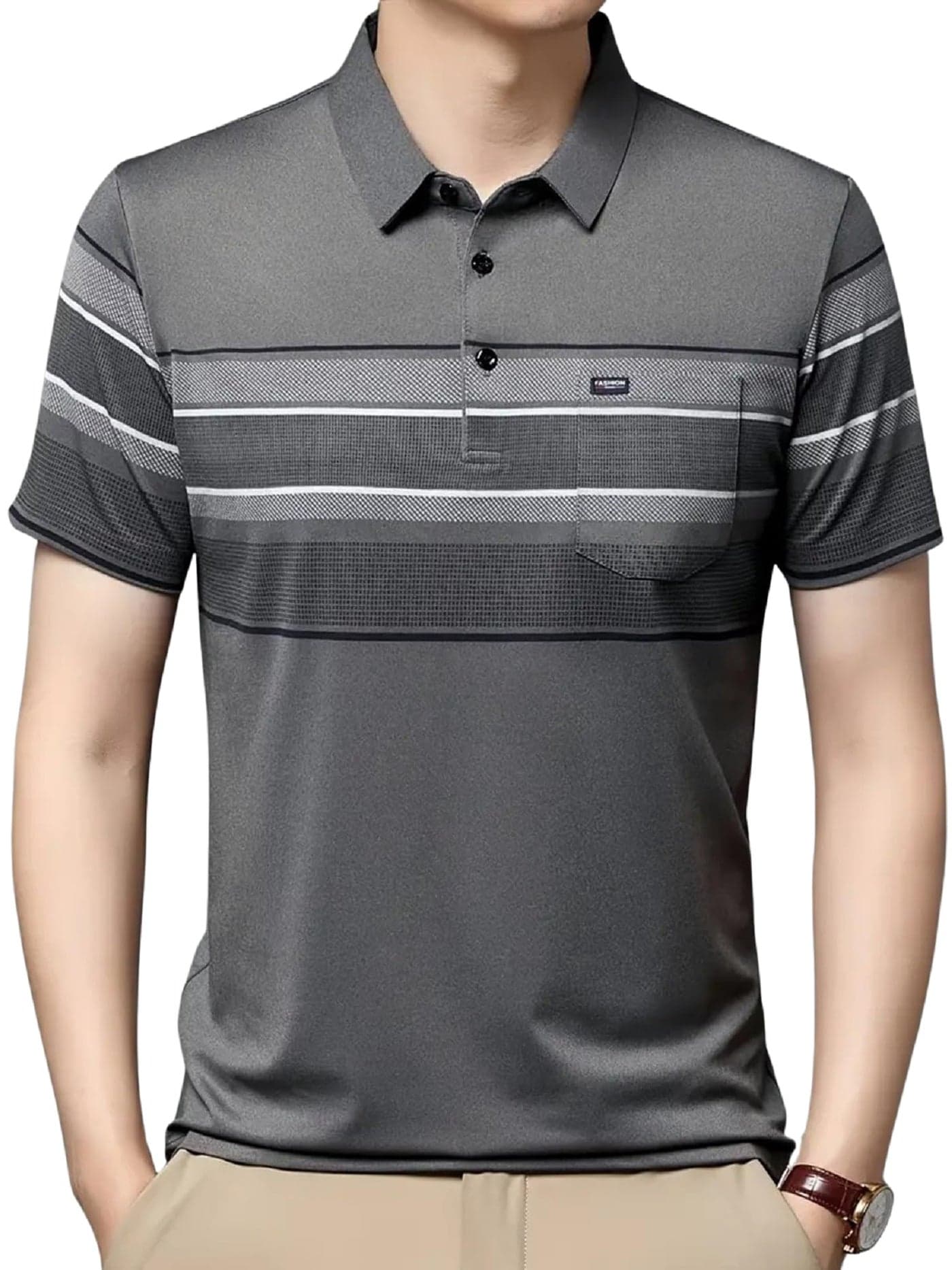 Lymio Men T-Shirt || T-Shirt for Men || Polo T Shirt (Polo-59-Grey-XL)