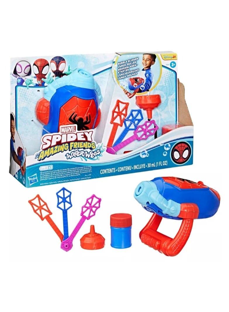 Hasbro Marvel Spidey and His Amazing Friends Water-Webs Bubble Slinger