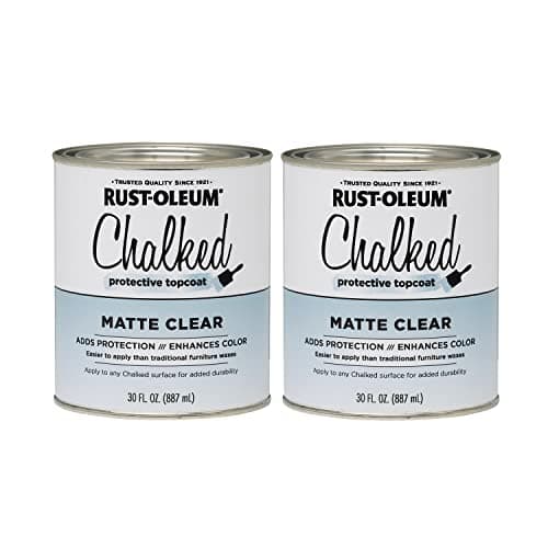 Rust-Oleum 287722-2PK Chalked Protective Topcoat Paint, 30 oz, Matte Clear, 2 Pack