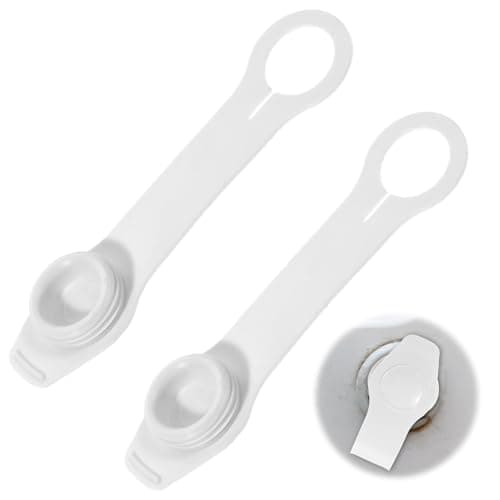 RV Water Inlet Pulg White RV Water Inlet Cap 34 RVs Waters Inlets Replacement Freshwater Rubber Plug RVs waters heater drain plug City Wateres Inlets Cover with Strap for Camper Trailer 2 Pack