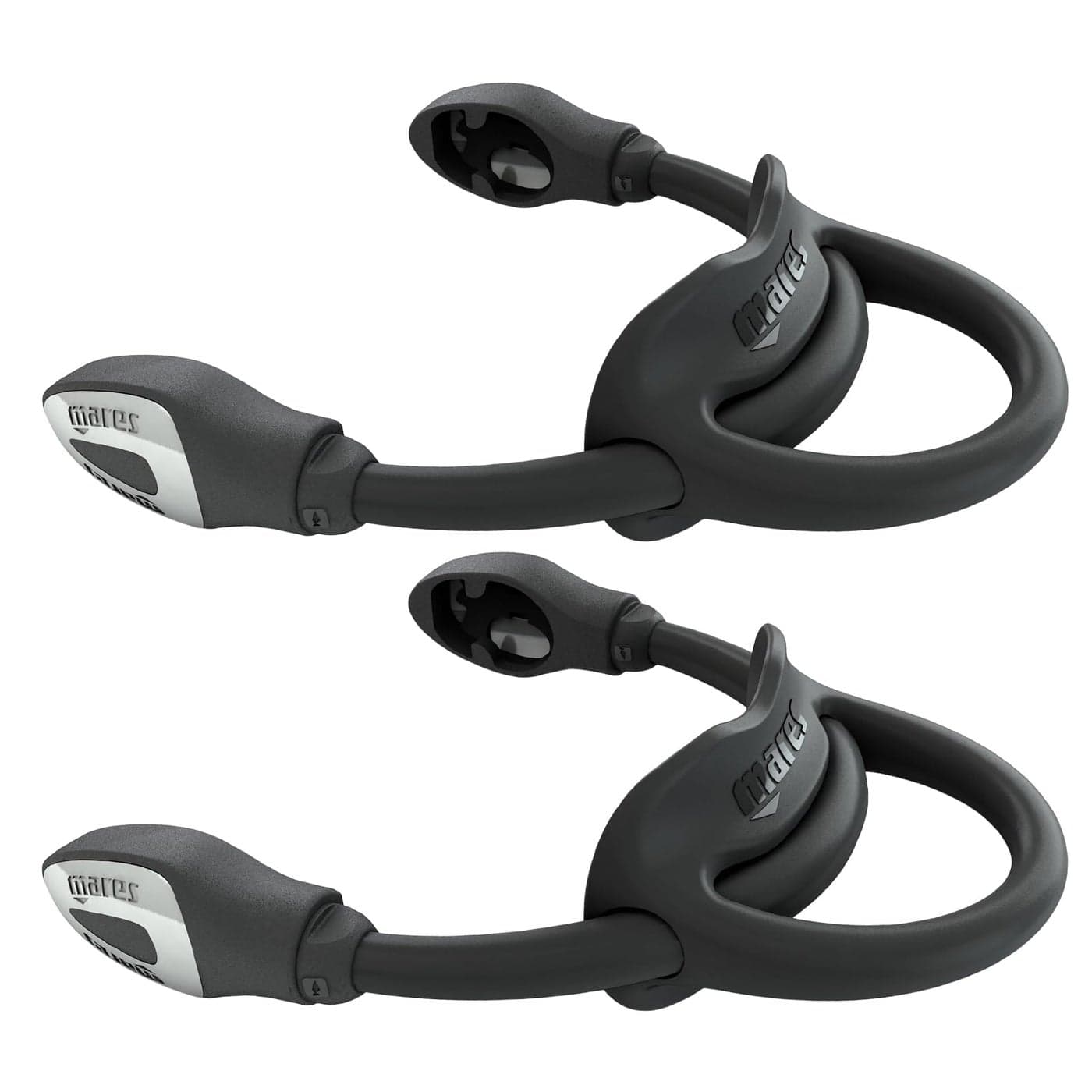 Mares Bungee Straps | Replacement Part for Scuba Diving Open Heel Fins - Pair, Black, Regular