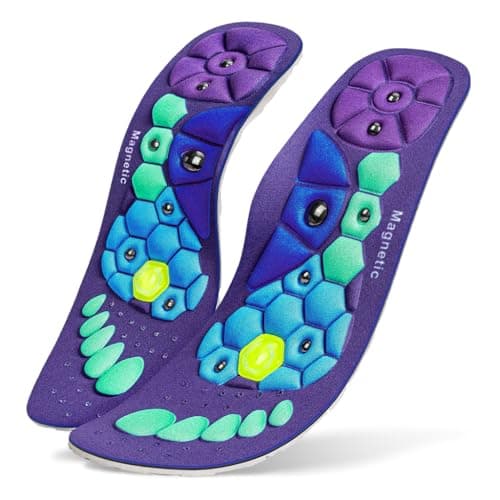 HANNEA® 1 Pair Acupressure Shoe Sole, Breathable Magnet Nubs Massager shoe insoles for men women Stimulate Blood Circulation, Relieve Tension - acupressure tools acupressure kit (Large Size EU 44-47)
