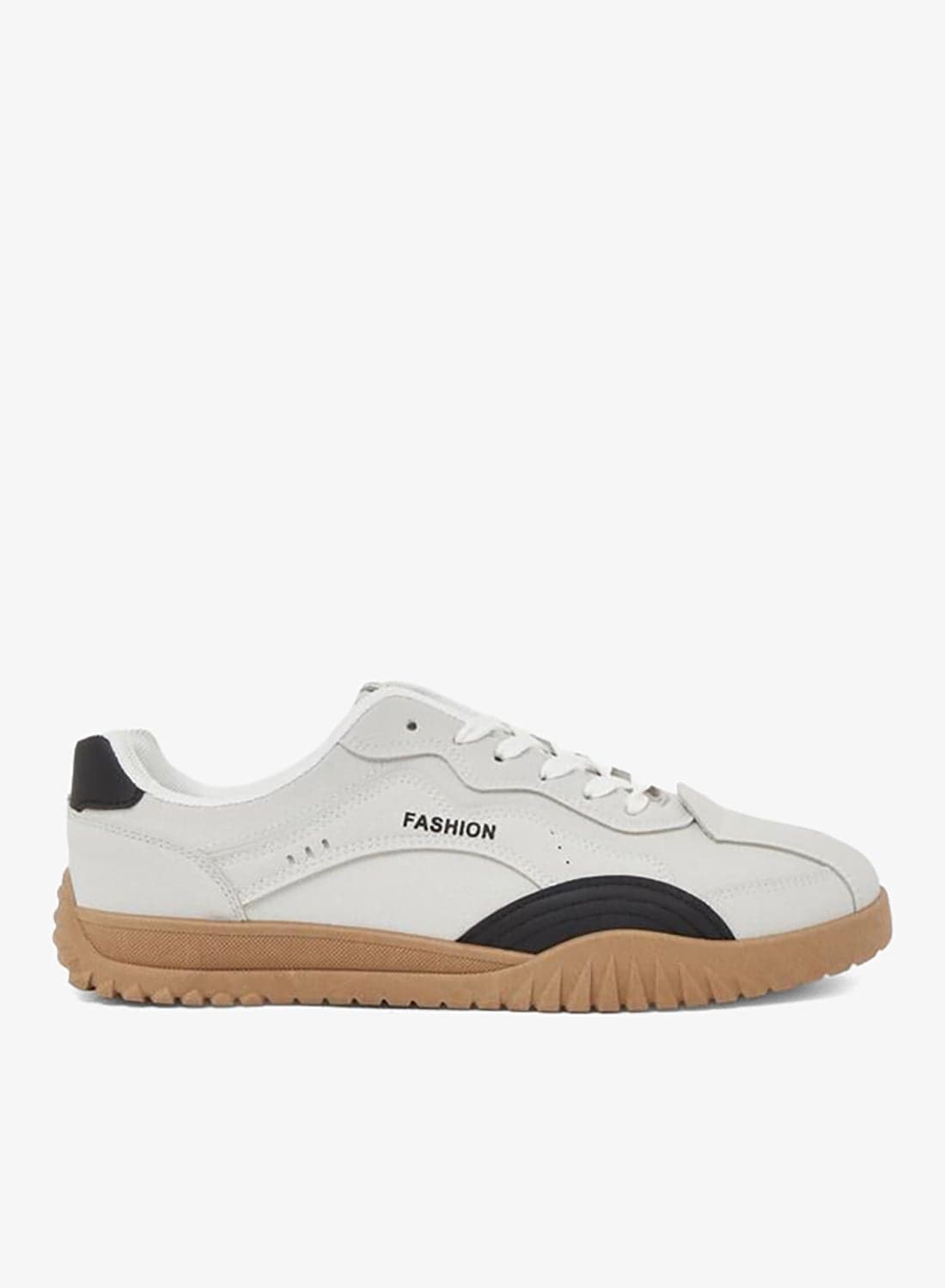Men Textured Panel Lace-Up Sneakers