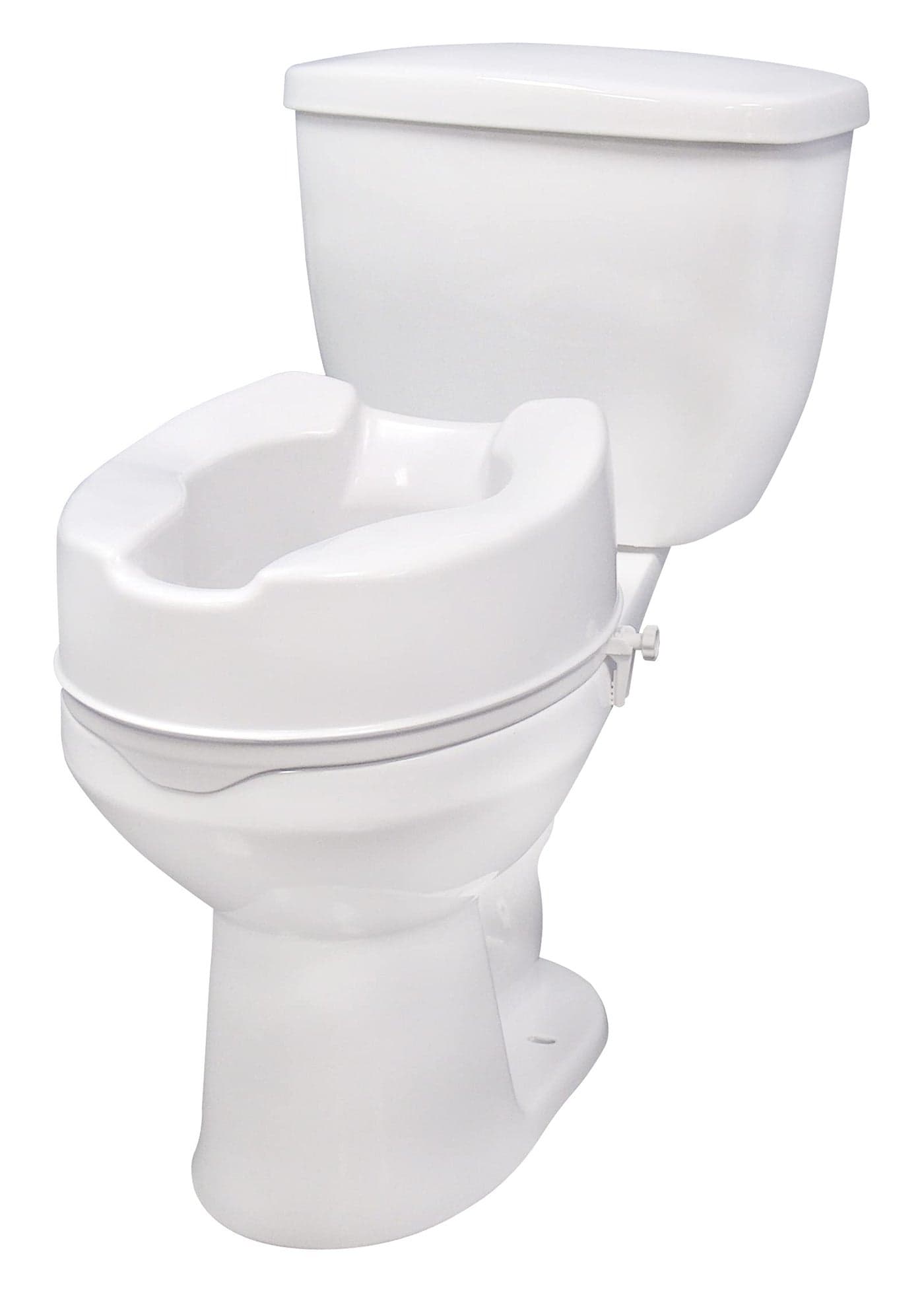 Drive Medical 12066 Premium Raised Toilet Seat Standard Seat White