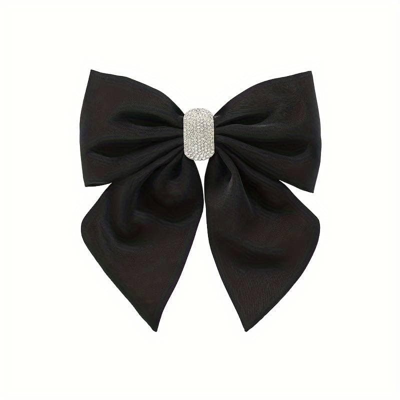 YouBella Jewellery Gifts Stylish Latest Bow Shaped Hair Clip Hair Accessories for Women and Girls (Black)