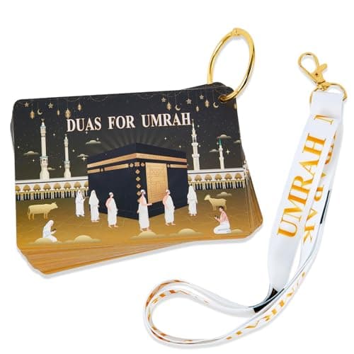 YLQQYL Umrah Dua Cards Step by Step Guide Duas Umrah Essentials Prayer Cards for lslamic Women Men